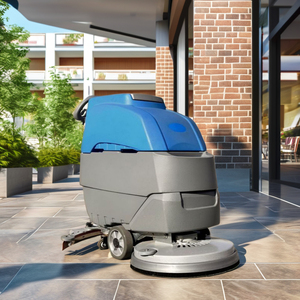 Industrial Factory Workshop Hand-Pushed <b>Floor</b> Scrubber Machine Plastic Commercial Garage <b>Floor</b> Cleaning - Product Image 2