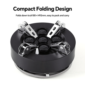 เตาแก๊สพกพา HOMFUL 12000W แบบพับได้ระดับห้าดาว สำหรับการผจญภัยกลางแจ้ง เตาแคมป์ปิ้งกำลังสูง - Product Image 5