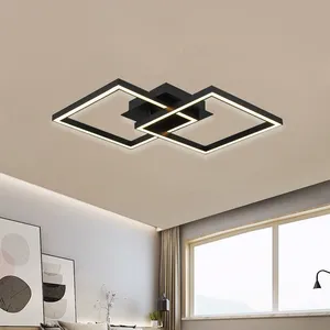 <span class=keywords><strong>Eurofresh</strong></span> - Lámpara de Techo Moderna de Superficie con Pantalla de Opal LED de Plástico, Cuerpo Negro, 20W, 3000K, Control por Interruptor, ¡Gran Oferta! - Product Image 3