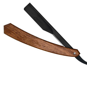 Navaja de Afeitar Plegable de Alta Calidad para Barberos con Cómodo Mango de Madera, Herramientas de Afeitado y Depilación, Navaja de Barbero - Product Image 2