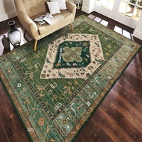 Persischer Vintage Luxus Rutschfester Polyester-Samt Digital Bedruckter Gestreifter Sternenhimmel Pflanzen- und Blumenmuster Wohnzimmer-Teppich