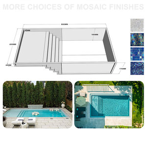 저가 맞춤형 대형 유리섬유 지중 수영장 스파 야외 장비 완비 세트 (파이버글라스 인그라운드 수영장) - Product Image 4