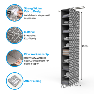 Foldable Customized Manufacturer <strong>Hanging</strong> Organizer Storage <strong>Wardrobe</strong> 6 Layers Non-Woven Fabric Closet Organizer for Clothes - Product Image 2