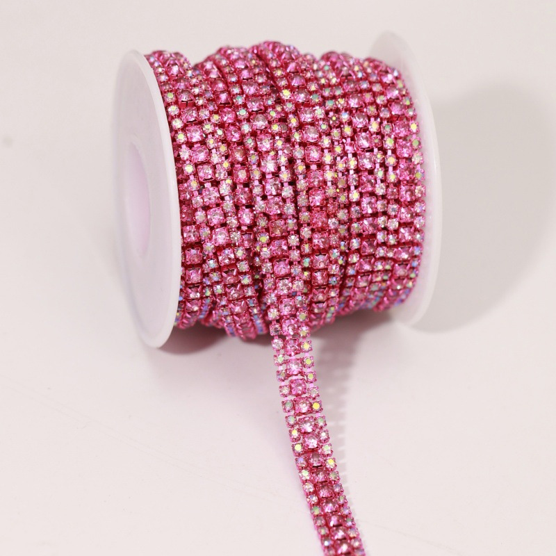 02 Base Rojo Rosa + Pedrería Colorida 8mm