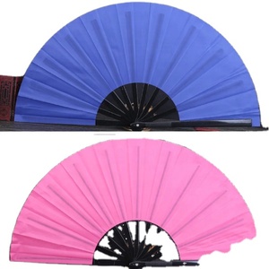 Large 33cm Satin Retro Folding <b>Hand</b> <b>Fan</b> for Men/Women for Festival Dance Gift Performance Decoration - Product Image 5