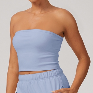 Haut de sport sans bretelles en velours European Virtue pour femme, anti-choc, séchage rapide, pour le yoga, sexy, dos nu, sous-vêtement de sport - Product Image 4