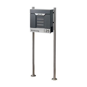 ตู้รับจดหมายติดผนังเหล็กชุบสังกะสีเคลือบสีฝุ่น ทนทาน กันน้ำ ป้องกันการโจรกรรม พร้อมป้ายชื่อและหมาย<span class=keywords><strong>เลข</strong></span>บ้าน สำหรับอพาร์ทเมนท์ - Product Image 1