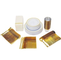 Hot Selling 700pcs Charge Plates Dinnerware Sets Cutlery For100 Guests Disposable Dishes & Plates Wedding Decoration & Supplies