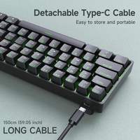 Type c Wired Creamy Gaming Computer Hardware & Software Spanish French Gaming Keyboards Mechanical Keyboard