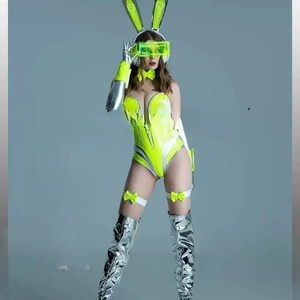 <span class=keywords><strong>Costume</strong></span> da Performance per Ragazze Coniglio con Stampe Digitali Luminose, Abito da Festa per <span class=keywords><strong>Donne</strong></span> - Product Image 2