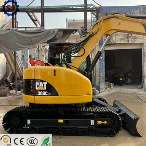 Miniexcavadora Caterpillar CAT308CR usada en venta, como nueva, excavadora de cadenas para paisajismo, construcción agrícola y equipo de obra. - Product Image 2