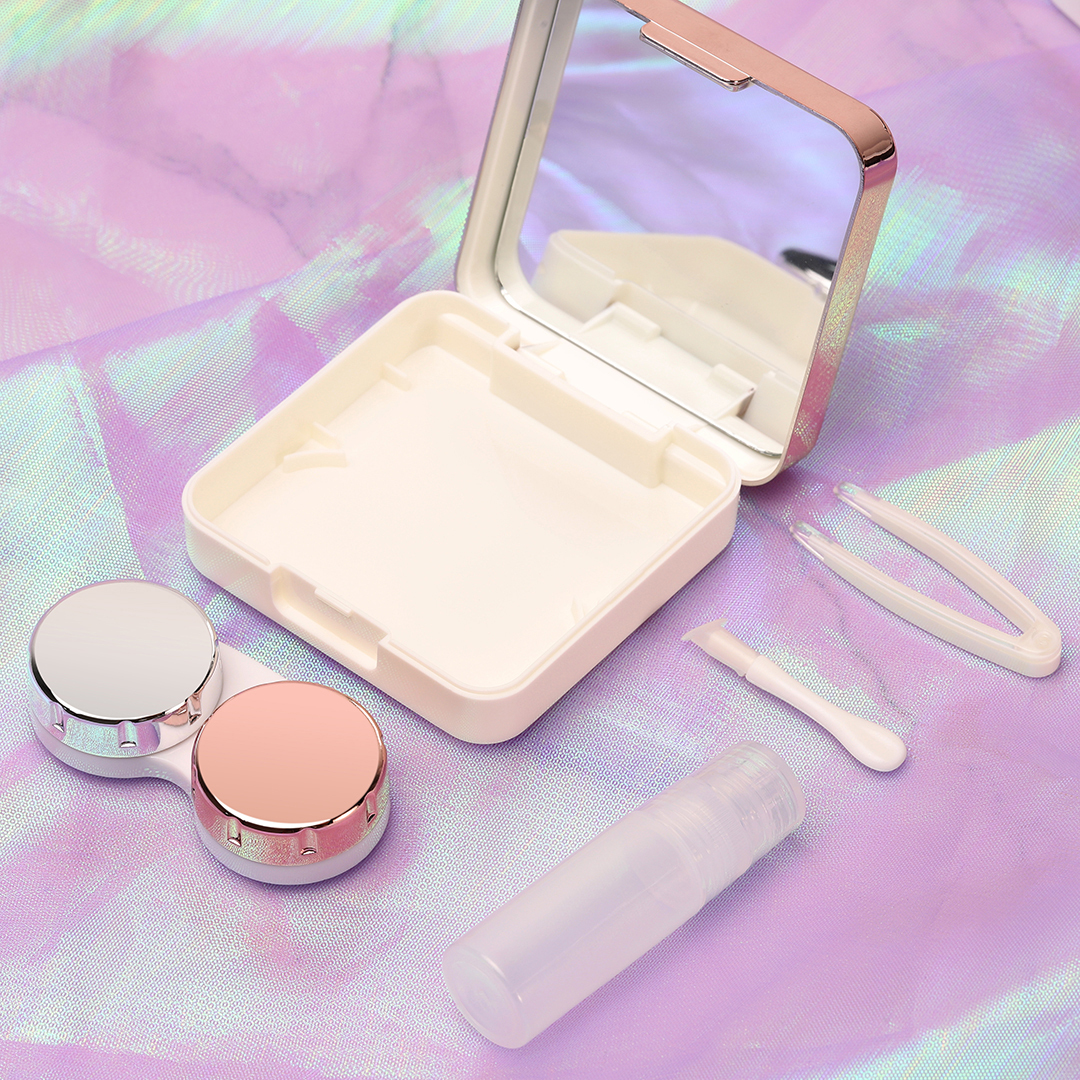 Colorful Contact Lenses Plastic Case With Accessories Portable Contact Lenses Cases High Quality K1520 Lens Case