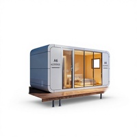 Maison préfabriquée modèle Apple Cabin A6, conception modulaire, bureau commercial, bureau de poste, véranda, espace panoramique, capsule spatiale, conteneur 1 1