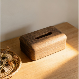 Boîte à mouchoirs en bois massif, design rétro, pour salon, utilisation sur bureau, boîte de rangement en bois pour mouchoirs à extraire - Product Image 4