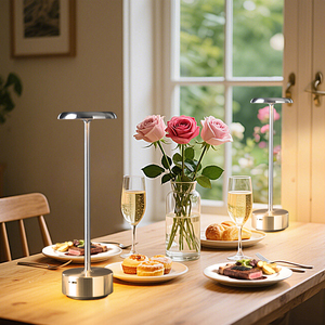 Thiết kế mới xách tay không dây có thể sạc lại bảng đèn với điều khiển cảm ứng khách sạn nhà hàng quán cà phê LED bàn đèn - Product Image 5