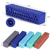 Caja de Esterilización Dental Perforada Autoclavable, Estuche de Almacenamiento de Instrumentos de Plástico Resistente a Altas Temperaturas para Fresas y Limas Endodónticas