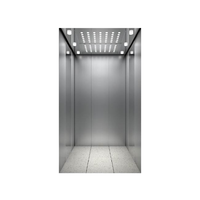 Ascenseur à grande capacité en acier inoxydable pour immeubles d'appartements, machine de traction sans engrenages, ascenseur de salle avec revêtement de sol en PVC