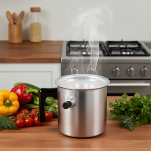 หม้อต้มน้ำอะลูมิเนียม 1 ลิตร 13 ซม. พร้อมหูจับสำหรับนึ่ง - Product Image 3