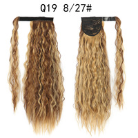 Extension de queue de cheval ondulée à clipser, longue et bouclée, résistante à la chaleur, en cheveux synthétiques pour femmes