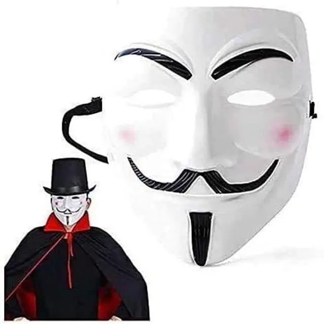Лидер продаж на Amazon, пластиковые маски для маскарада Вендетта 7,5x6,7 дюйма, для Хэллоуина, фестиваля, вечеринки