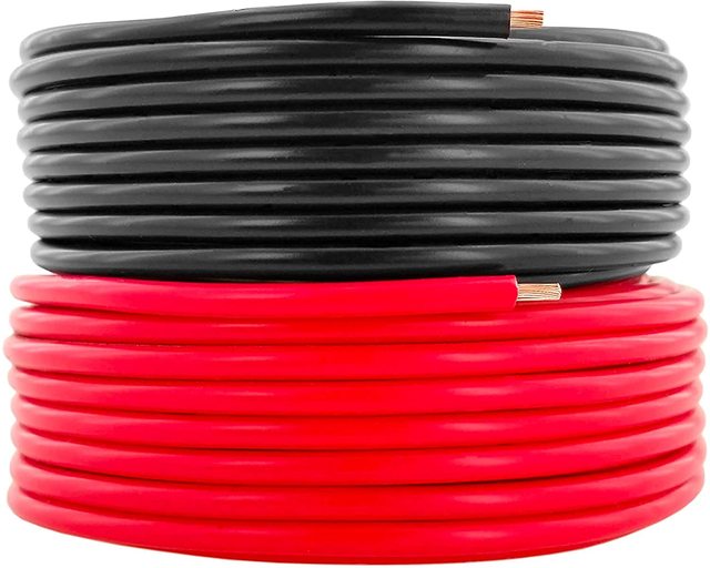 0 AWG Stranded Copper 1/0 Gauge Red Black Battery Cable 50MM Power Cable