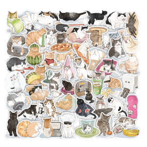 สติกเกอร์ลายช้างกันน้ำแบบมีกาวในตัว ลายสัตว์ 50 ชิ้น ขายส่งจากโรงงาน ผลิตจากไวนิล เป็นมิตรกับสิ่งแวดล้อม สำหรับติดสมุดโน้ต - Product Image 2