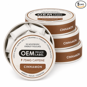 ซองกาแฟคาเฟอีน 75 มก. รสซินนามอน ขายส่ง |   OEM แบรนด์ส่วนตัว - Product Image 1
