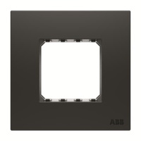 2CLA627100N1501 Panneau d'interrupteur lumineux en métal AMD5144-SB, noir soyeux, 1 poste, 124 mm de large, 98 mm de haut, 250 mm de profondeur.