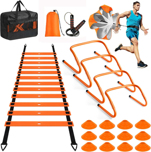 Kit d'entraînement d'agilité et de vitesse, échelle d'agilité, cônes de marquage, obstacles, parachute de course, équipement et accessoires d'entraînement de <span class=keywords><strong>football</strong></span> - Product Image 1