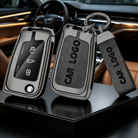 Housse de clé de voiture de luxe pour Volkswagen, étui de protection anti-rayures pour clé avec porte-clés, en stock, livraison rapide