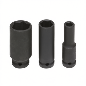 Jeu de clés à douille à chocs Fervi, 3 pièces, métriques, à embout profond - Product Image 2