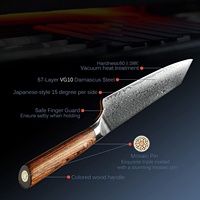 Coffret cadeau de luxe et manche ergonomique en bois coloré, couteau de chef de 8 pouces, acier inoxydable super japonais VG10, couteau Damas Kiritsuke