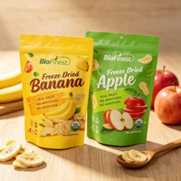 Op maat gedrukte recyclebare food grade PE stand-up pouches verpakkingen aardbeien Mylar zakjes voor gedroogd fruit