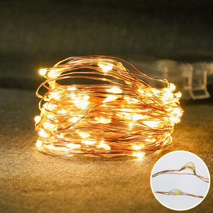 10M 100Leds extérieur étanche <span class=keywords><strong>guirlande</strong></span> pour jardin mariage fête de noël décoration <span class=keywords><strong>à</strong></span> piles blanc chaud led fée lumière - Product Image 1