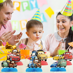 Racing Car Trang Trí Nhà Đảng Trong Nhà Tự Làm Máy Tính Để Bàn Kỳ Nghỉ Tổ Ong Racing Car Đảng Bộ Đồ Ăn Trang Trí Thiết Lập Cho Trẻ Em - Product Image 4