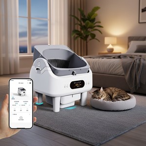 Arenero automático inteligente para gatos, directo de fábrica, de gran capacidad, con control de olores y fácil limpieza. - Product Image 1