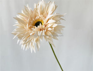 C-179 Crisantemo Artificial de Seda Clásico, Rama Individual, Flor Grande Blanca, Gerbera para Fotografía, Decoración de Bodas - Product Image 5