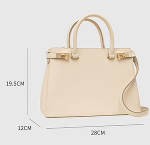 Sac à main pour femme en cuir PU de luxe avec logo personnalisé en usine, dernière tendance, fermeture à cadenas - Product Image 3