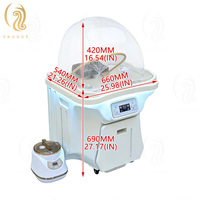 Chaise de lavage portable moderne en acrylique Chuque avec bassin en céramique, repose-pieds réglable et éponge haute densité pour salon de coiffure et institut de beauté