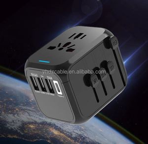 Global <b>Universal</b> 3USB+Type-C Travel <b>Adapter</b> US UK EU AU <b>Plug</b> 4 in 1 Quick Charging Charger for Mobile Phone - Product Image 2