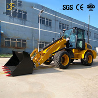 Dingfeng Mini Wheel Loader 4x4 Mesin Diesel Loader Industri Tugas Berat Ketinggian Angkat Tinggi Sistem Quick Hitch Bucket 0.4-0.6m