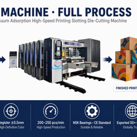 Machine d'impression flexographique à 4 couleurs entièrement informatisée à grande vitesse avec découpeuse rotative et adsorption par le vide