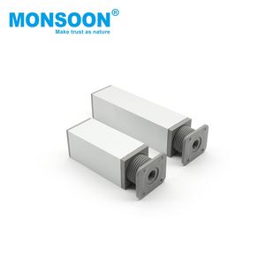 Gambe per Tavolo da <span class=keywords><strong>Divano</strong></span> Regolabili in Altezza in Acciaio Inox Nero, Gambe Quadrate Lunghe per <span class=keywords><strong>Tavolino</strong></span> da Caffè e Mobile - Product Image 4