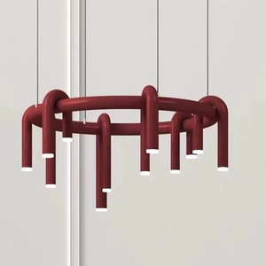 <span class=keywords><strong>Suspension</strong></span> LED industrielle américaine en fer forgé <span class=keywords><strong>rouge</strong></span> bordeaux, hauteur réglable, économe en énergie, pour <span class=keywords><strong>cuisine</strong></span> et projets de <span class=keywords><strong>suspension</strong></span> domestiques - Product Image 2