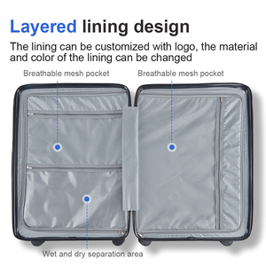 Bán Hot vỏ cứng du lịch hành lý đặt sang trọng thiết kế du lịch Túi hành lý xe đẩy đặt vali 3 cái - Product Image 6