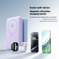 Mini Power Bank Magnétique Magsafered Factory 10000mAh Mag 15W Chargeur Sans Fil Rapide et Sûr Portable avec Support et Porte-Cartes