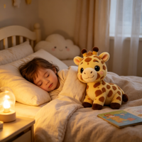 Peluche Girafe Mignonne OEM ODM pour Bébé, Jouet en Peluche Dessin Animé Debout, Animal en Peluche Moelleux, Cadeau d'Anniversaire Anti-Stress pour Enfants, Poupée