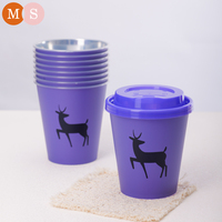 Gobelet en plastique jetable personnalisé avec étiquette moulée (IML) pour boissons chaudes à emporter, café