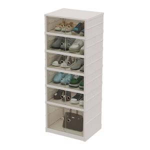 6-слойный складной прозрачный пылезащитный акриловый органайзер для обуви с возможностью штабелирования и нанесением логотипа на заказ - Product Image 6