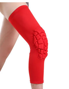 Genouillère en polyester/spandex, design mince à compression, structure alvéolée anti-collision, respirante, antidérapante, option personnalisée - Product Image 4